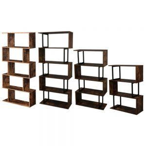 Z-Frame Wood Bookshelf Storage Shelf 1