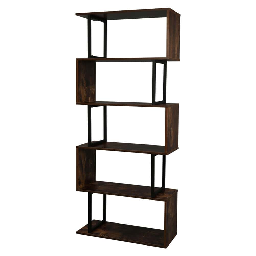 Z-Frame Wood Bookshelf Storage Shelf 7