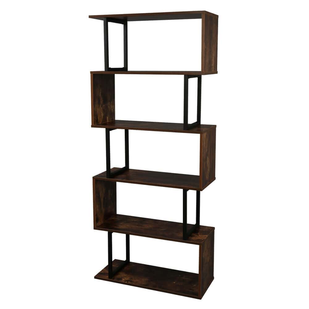 Z-Frame Wood Bookshelf Storage Shelf - Image 3