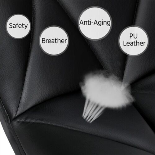 Set of 4 Extra Cushioned PU Leather Swivel Bar Stools 7