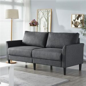 75.5’’ Gray Upholstered Sofa Couch 1