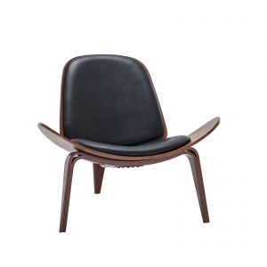 Midcentury Modern Walnut Tripod Lounge Chair 1