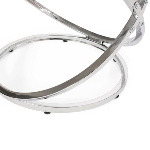 Hearney Modern Glass & Iron Round Side Table 4