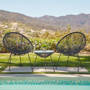 3-Piece Acapulco Rattan Patio Bistro Set