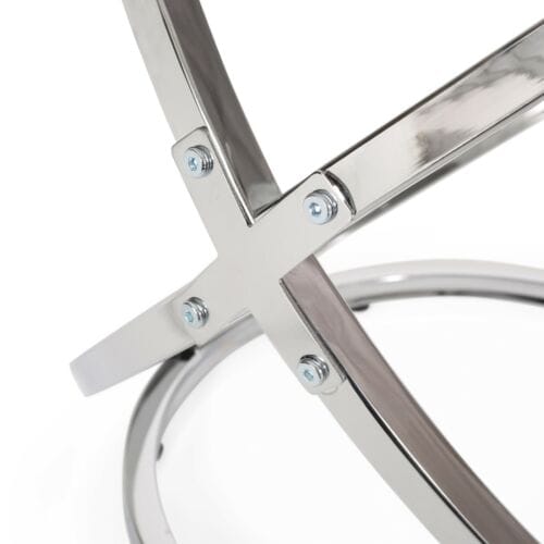 Hearney Modern Glass & Iron Round Side Table 3