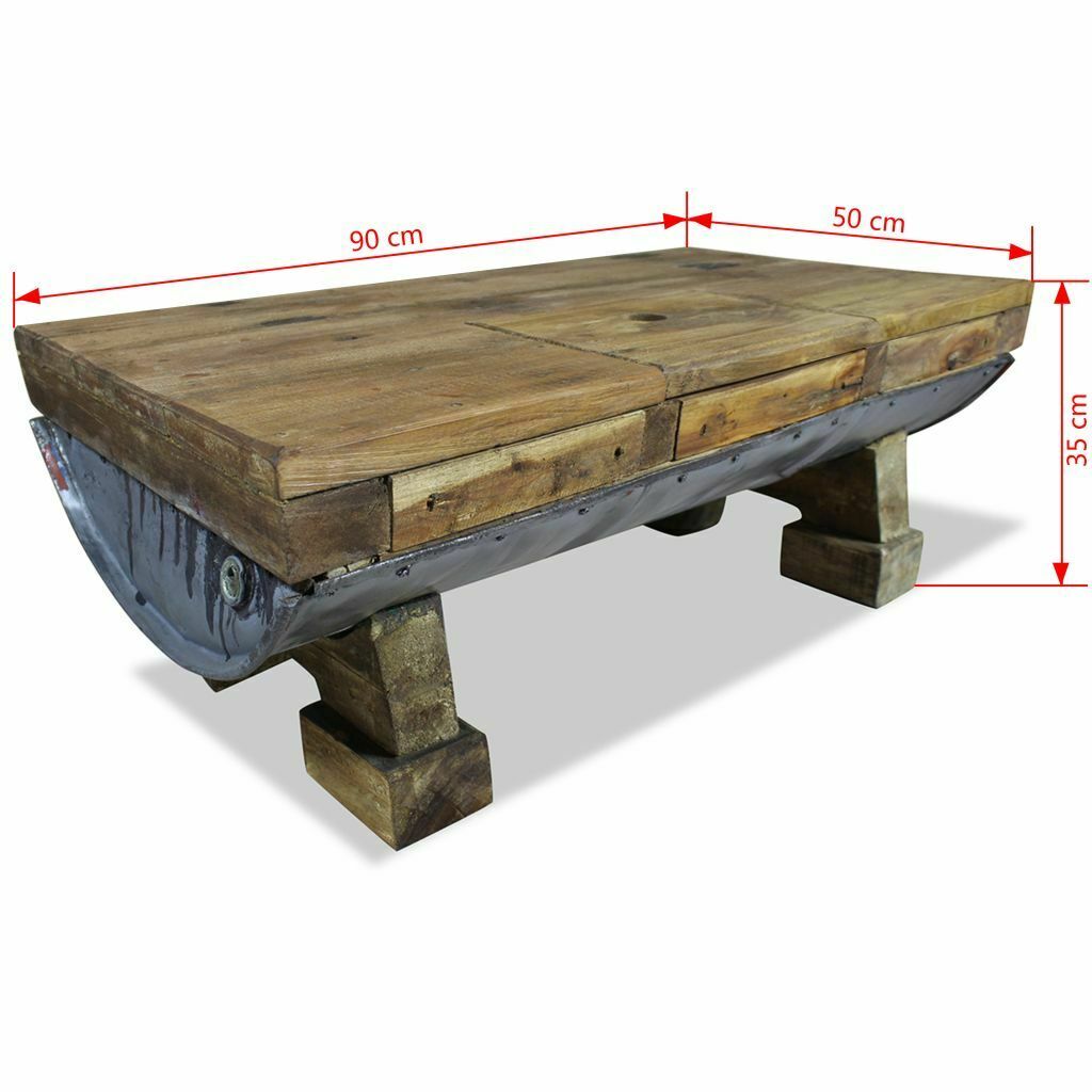 VidaXL 35.4" Solid Reclaimed Wood Coffee Table 9