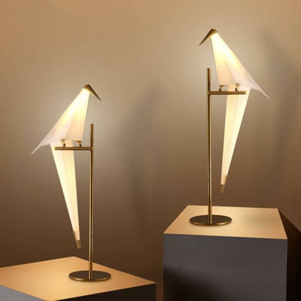 Iron Swing Origami Bird LED Table Lamp 2