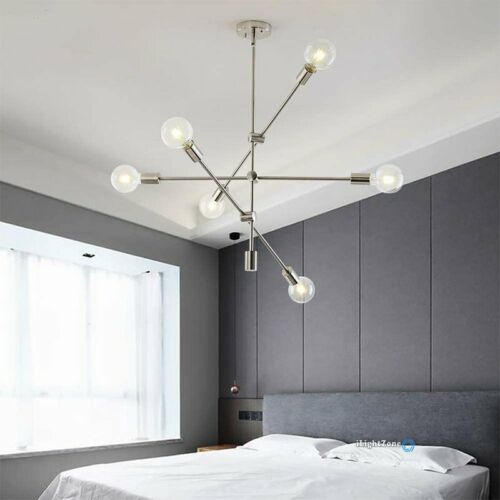 6 Light Midcentury Modern Sputnik Ceiling Light Pendant 4