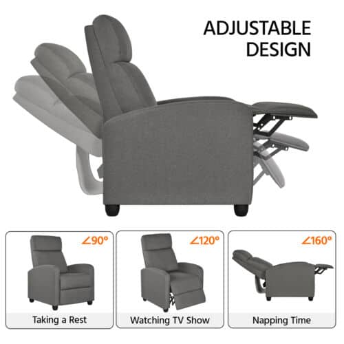 Living Room Fabric Sofa Recliner 6