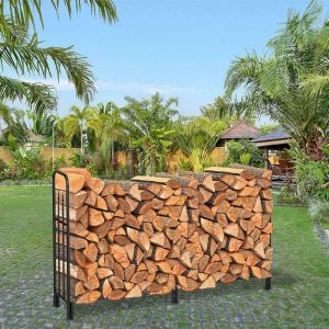 6-ft Steel Firewood Log Storage Rack 1