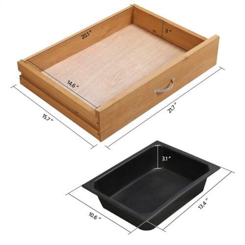 Natural Wood Garden and Patio Potting Workstation 11
