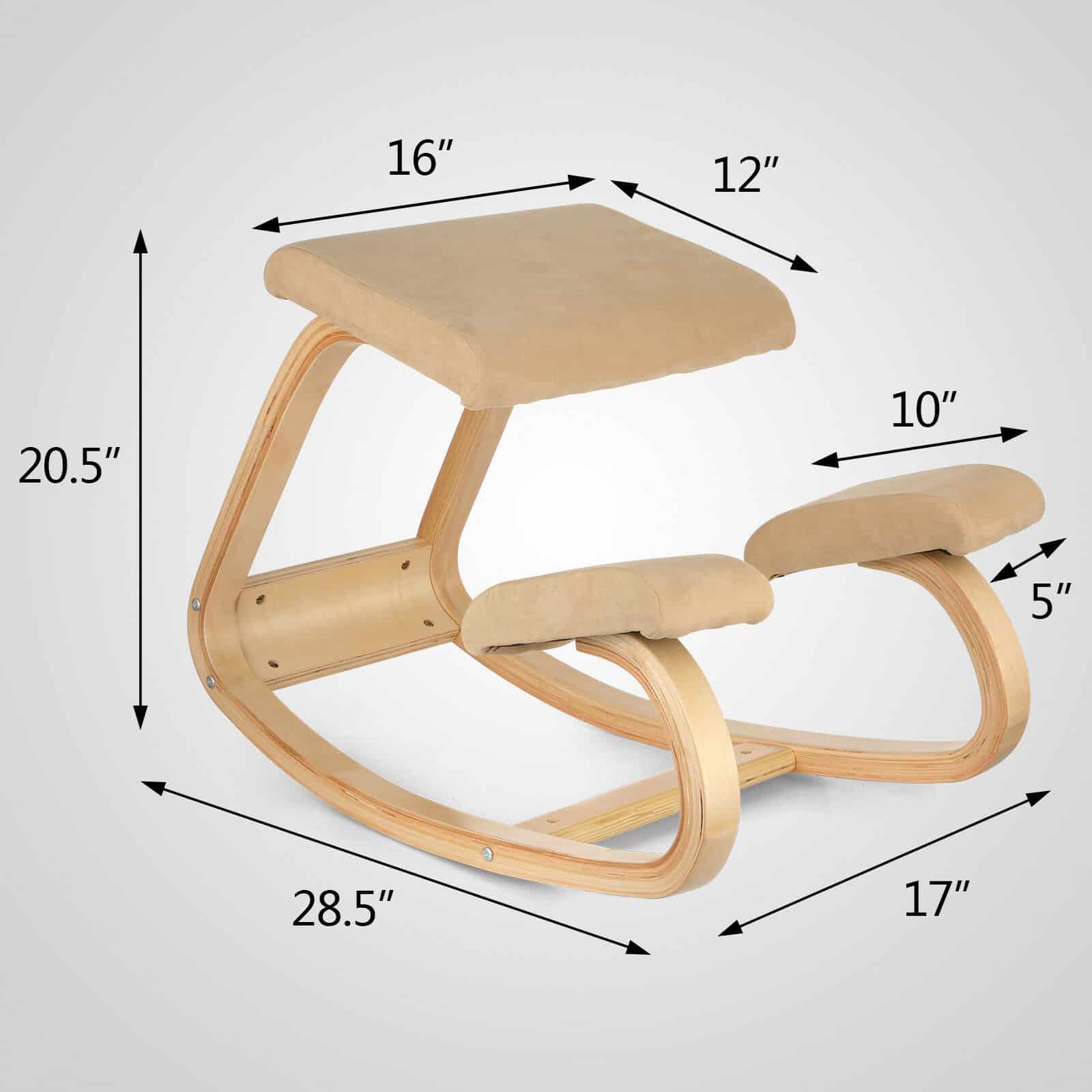 Blue, Black, or Tan Ergonomic Kneeling Chair 3
