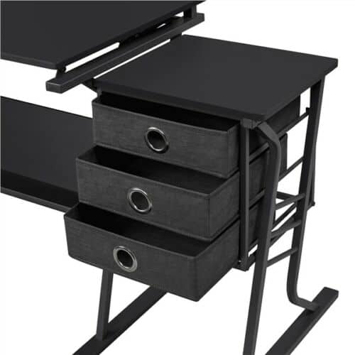 Black Artist Drafting Tilting Table w/ Stool 7