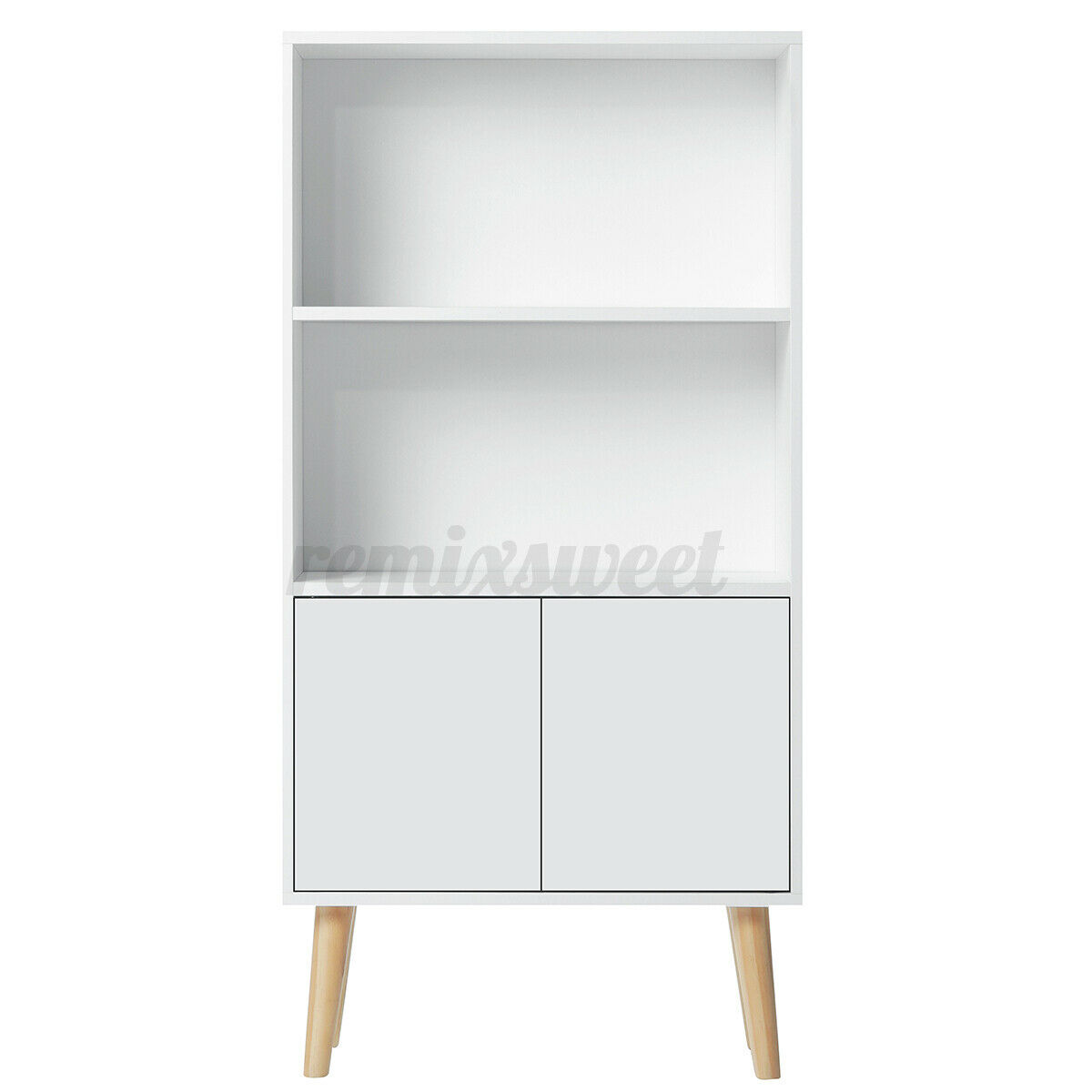 White Wood Storage Shelf Cabinet 10