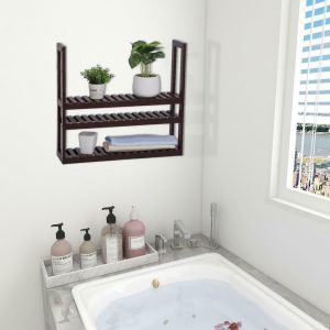 Bamboo 3-Tier Wall Mounted Bathroom Rack