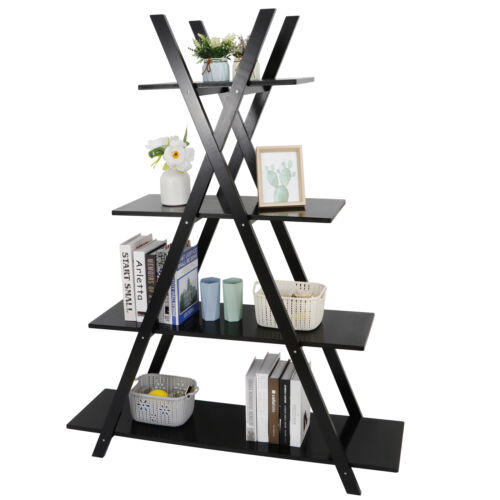 A-Frame 4-Tier Black Ladder Shelf 3