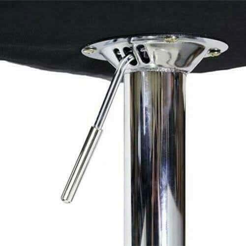 Set Of 2 Adjustable PU Leather Barstools w/ Chrome Base 2