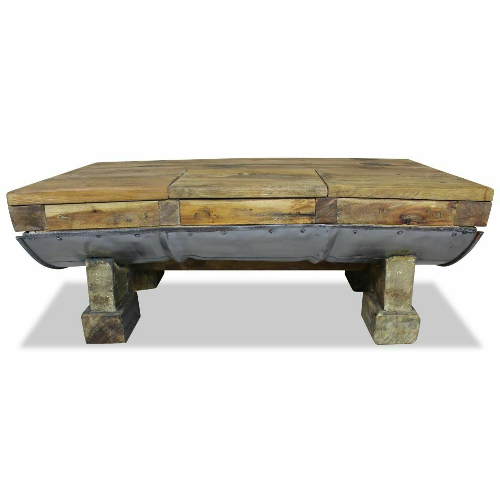 VidaXL 35.4" Solid Reclaimed Wood Coffee Table 1