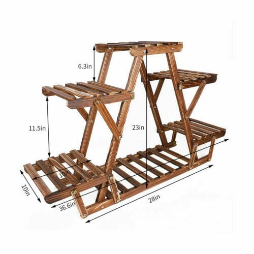 Triangular 6-Tiered Indoor Plant Rack 1
