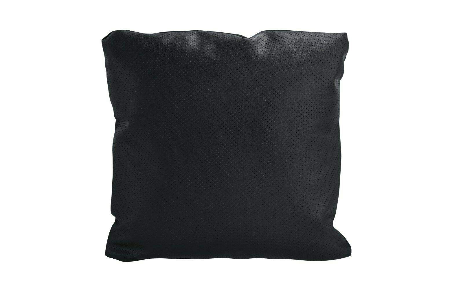 3-Seat Black Bonded Leather Scroll Arm Chesterfield Sofa 10