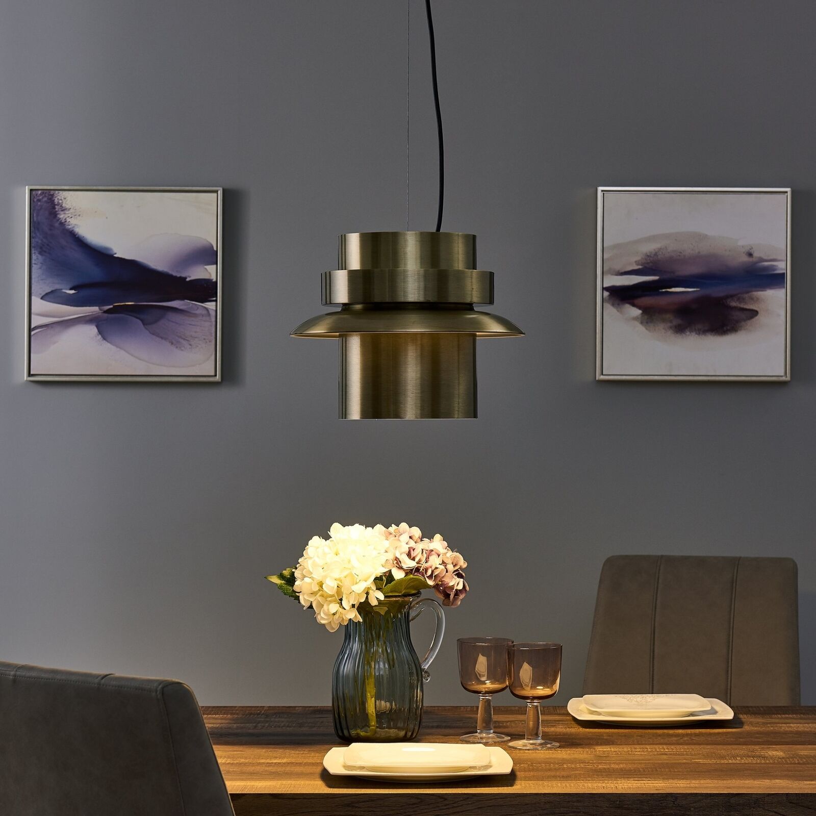 Alistair Metal Art Deco Pendant Ceiling Light 5