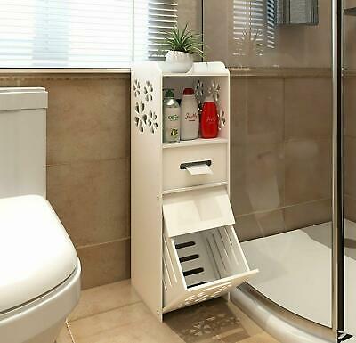 White Slim Multi-Functional Bathroom Storage Cabinet