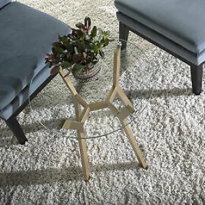 Studio Designs Midcentury Modern 24" Round Glass Side Table
