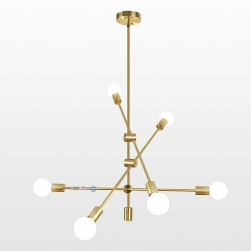 6 Light Midcentury Modern Sputnik Ceiling Light Pendant 7