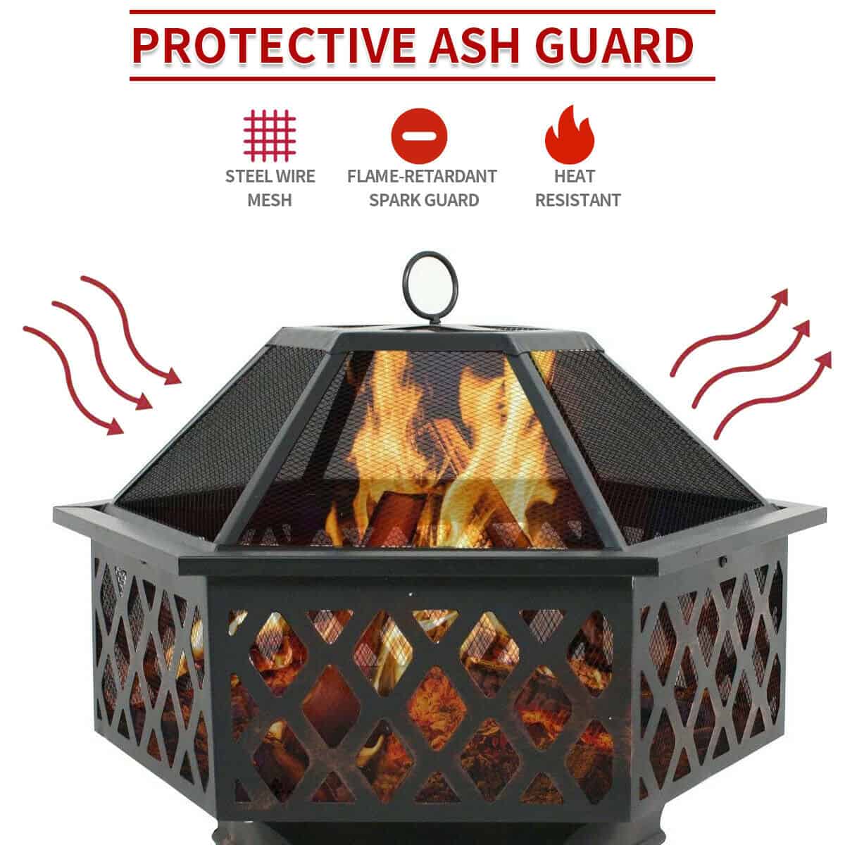 Hex-Shaped Patio Fire Pit Bowl 4