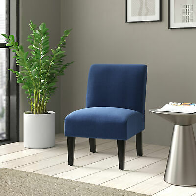 Blue Accent Slipper Living Room Chair
