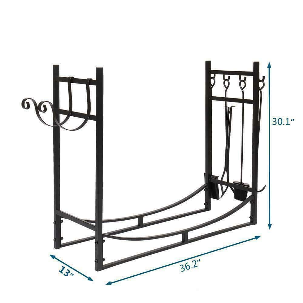 36" Steel Firewood Log Rack & Storage 6