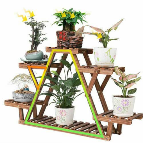 Triangular 6-Tiered Indoor Plant Rack 7