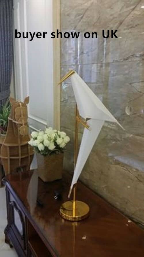 Iron Swing Origami Bird LED Table Lamp 6