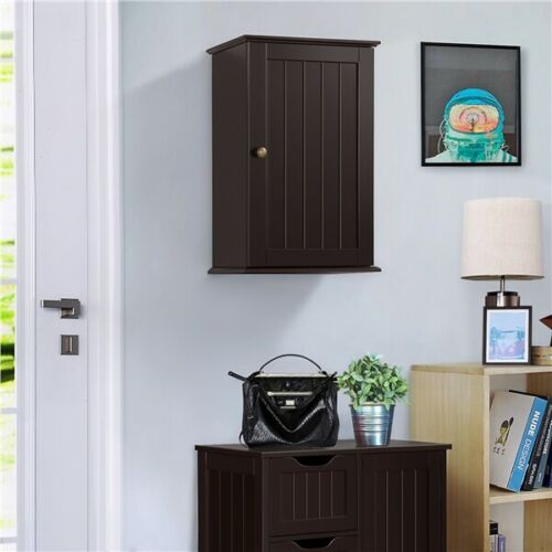 Dark Brown 3-Tier Wall Mounted Bathroom or Kitchen Cabinet 9
