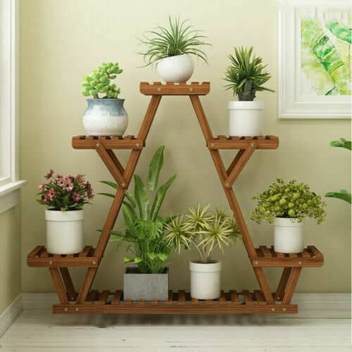 Triangular 6-Tiered Indoor Plant Rack 6