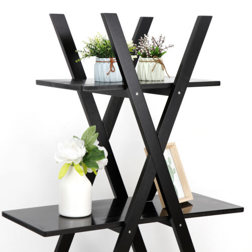 A-Frame 4-Tier Black Ladder Shelf 8