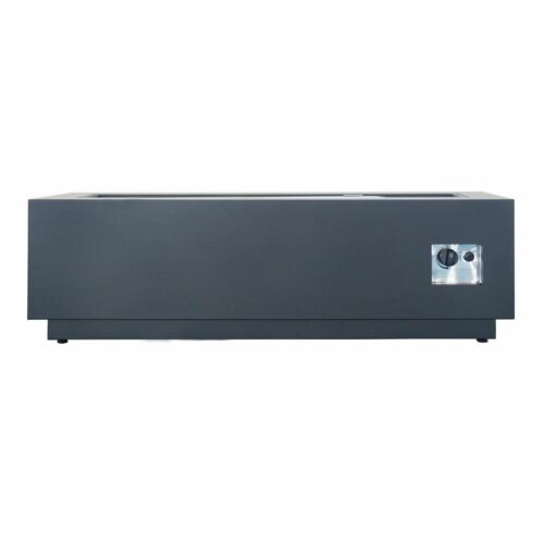 Jasmine Outdoor Dark Gray Iron Rectangular Propane Fire Pit 4