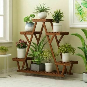 Triangular 6-Tiered Indoor Plant Rack