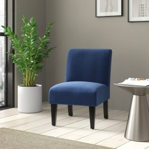 Blue Accent Slipper Living Room Chair 1