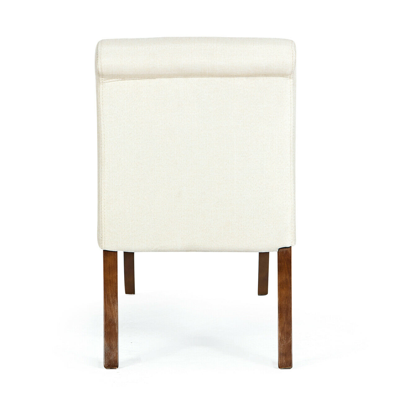 White Settee Tufted Sofa Bench w/ Storage 4
