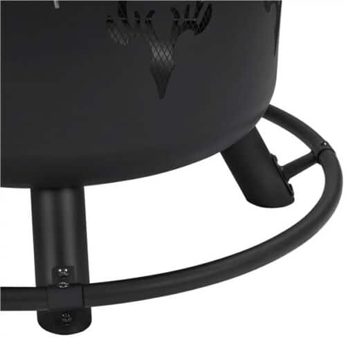 32" Outdoor Wood Fire Pit w/ 18.5in Cooking Grill 10