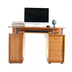 Natural 3-Tier Computer Office Desk 3