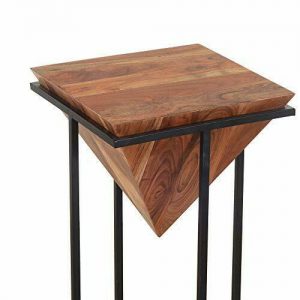 Tup The Urban Port 26" Pyramid Wood Side Table