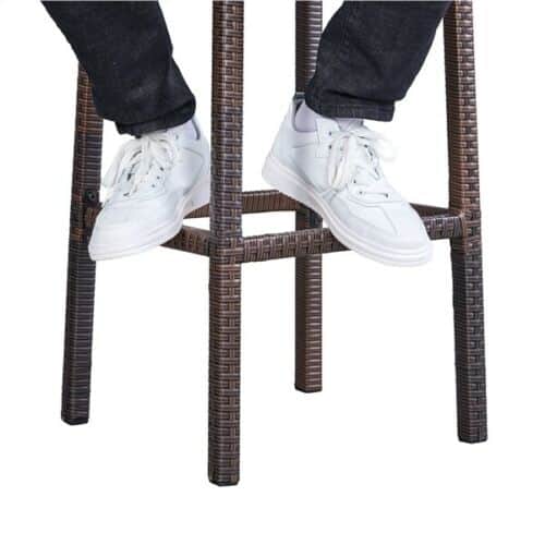 3-Piece Rattan Patio Bar Set 10