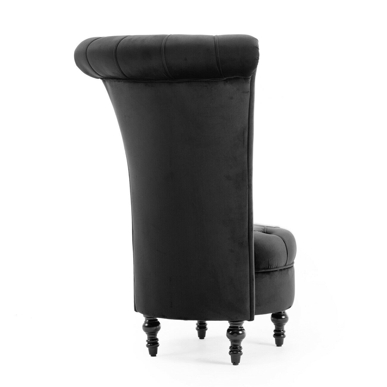 High-Back Upholstered Tufted Nailhead Accent Chair 3