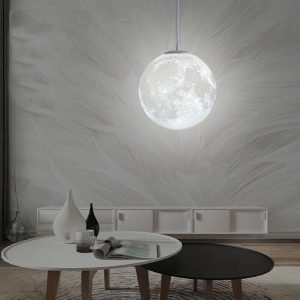 3D Printed Moon Pendant Ceiling Lamp 5