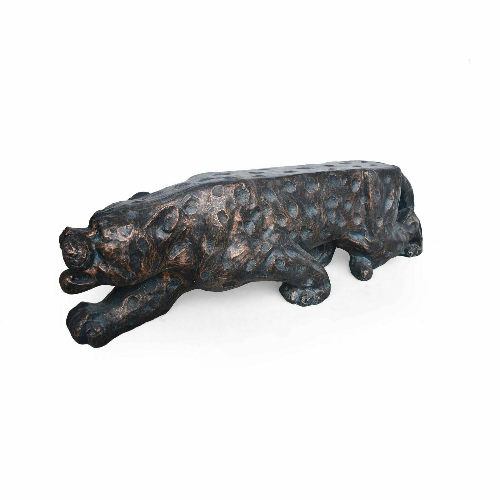 Emersyn Outdoor Leopard Concrete & Copper Bench 1
