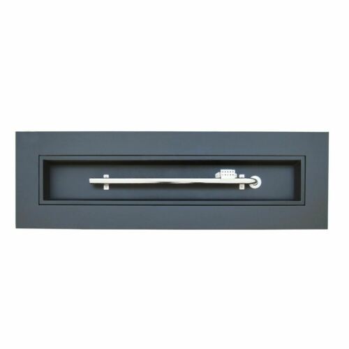 Jasmine Outdoor Dark Gray Iron Rectangular Propane Fire Pit 5