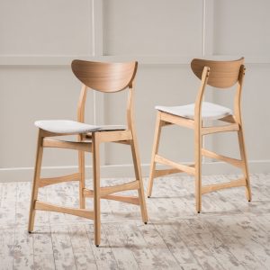 Molle Mid-century Modern Design 24" Counter Stools (Set of 2)
