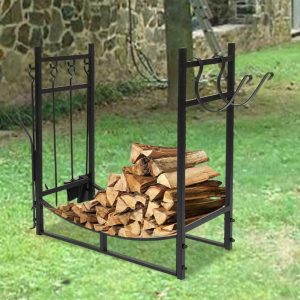 36" Steel Firewood Log Rack & Storage